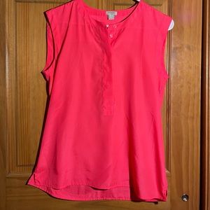 J. Crew Pink Buttoned Tank Top Blouse. Size 2. Excellent Condition!